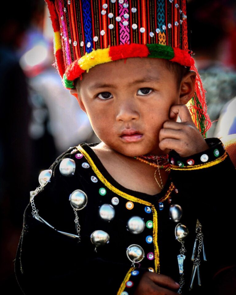 Jingpo boy, in Mangshi, close to the border between China and Myanmar