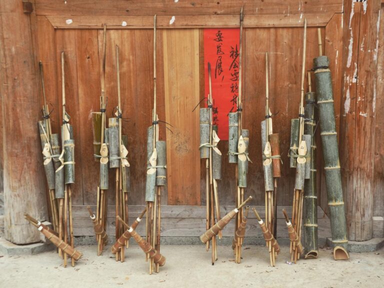 A lusheng 蘆笙 is a reed-pipe wind instrument made of bamboo, used by the Miao, Yao and Dong ethnic groups in…