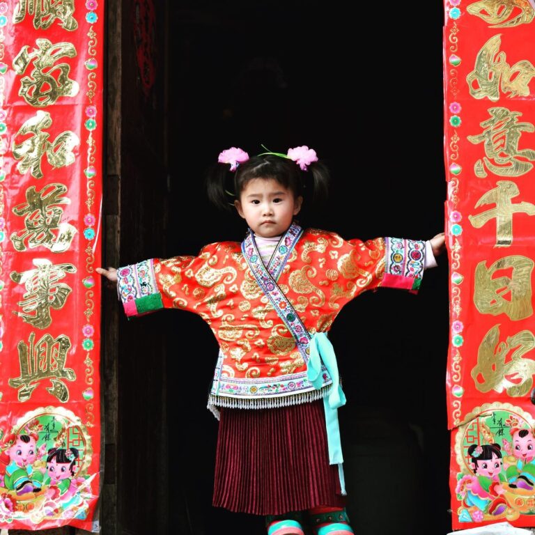 Ready for the Lusheng Festival, Miao girl,
