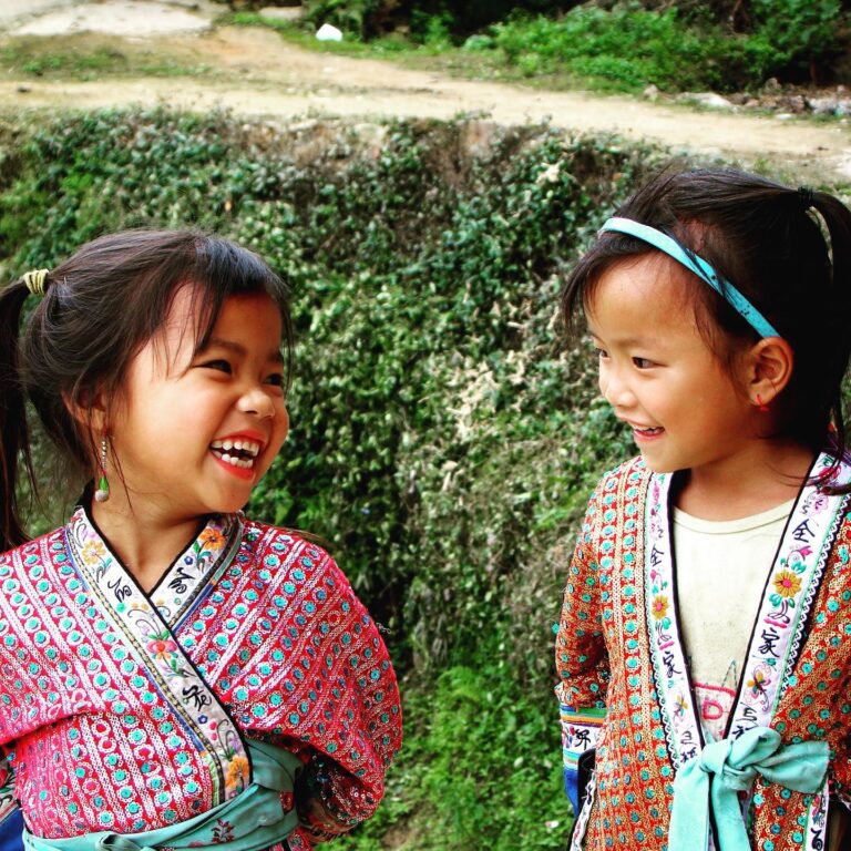 Miao girls having a lot of fun in Northern Guangxi