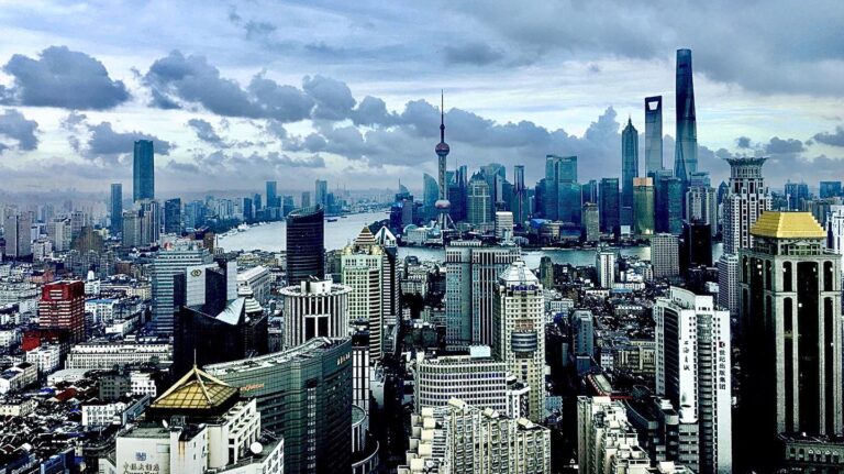 Shanghai, view from Raffles City Office Building, 48th floor (my office!)