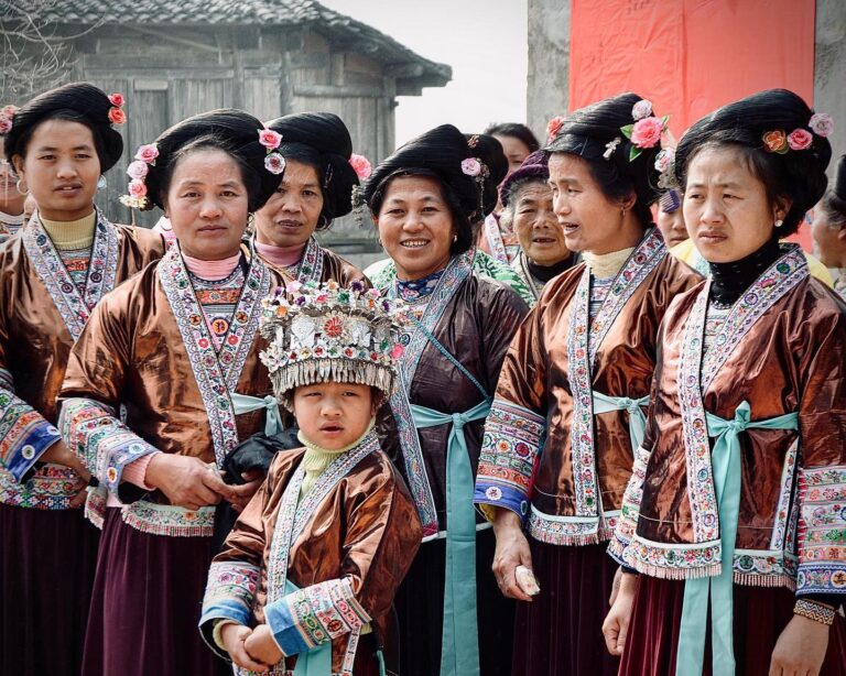 Women from the Miao ethnic minority, an official category in China that includes groups known as Hmong…
