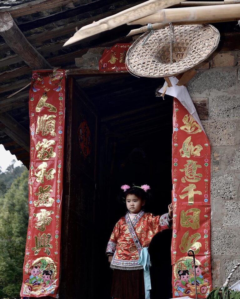 Young girl from the Miao ethnic minority, an official category in China that includes groups known as Hmong…