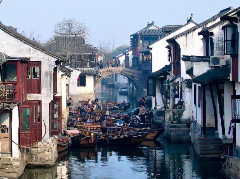 Zhouzhuang, one of the many “water towns” around Shanghai