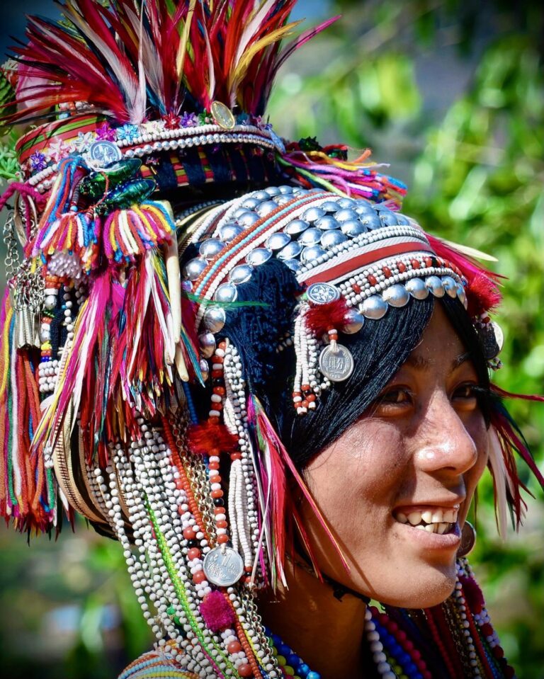 Woman from the Akha “sharp-headed” tribe, from Menglian, in Yunnan, bordering Myanmar