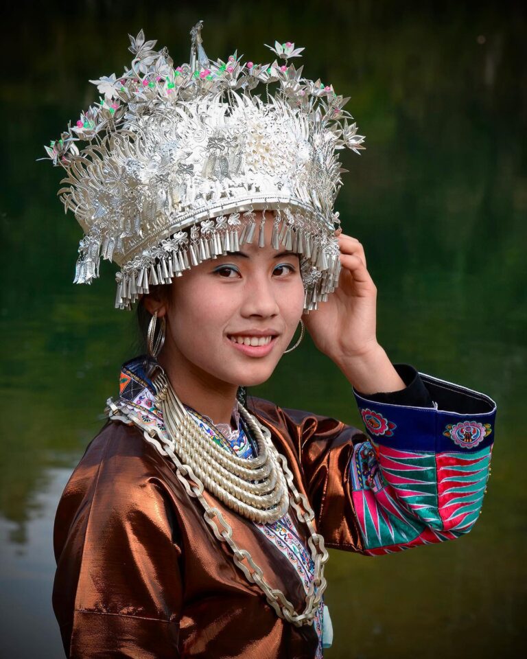 For the yearly Lusheng Competition Festival, unmarried girls from the Miao ethnic minority, an official…