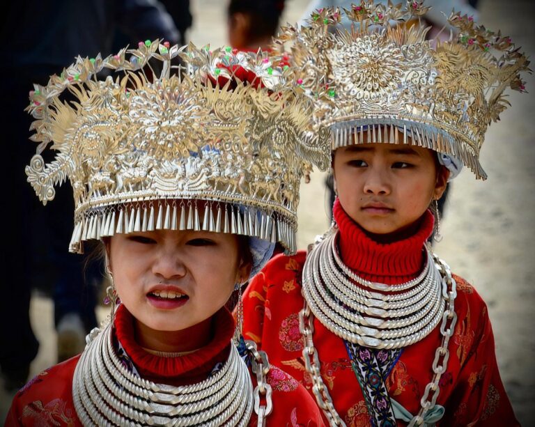 For the yearly Lusheng Competition Festival, unmarried girls from the Miao ethnic minority, an official…