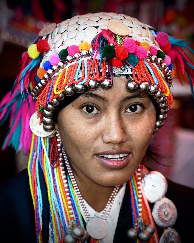 Woman from the Akha “flat-headed” tribe, from Menglian, in Yunnan, bordering Myanmar