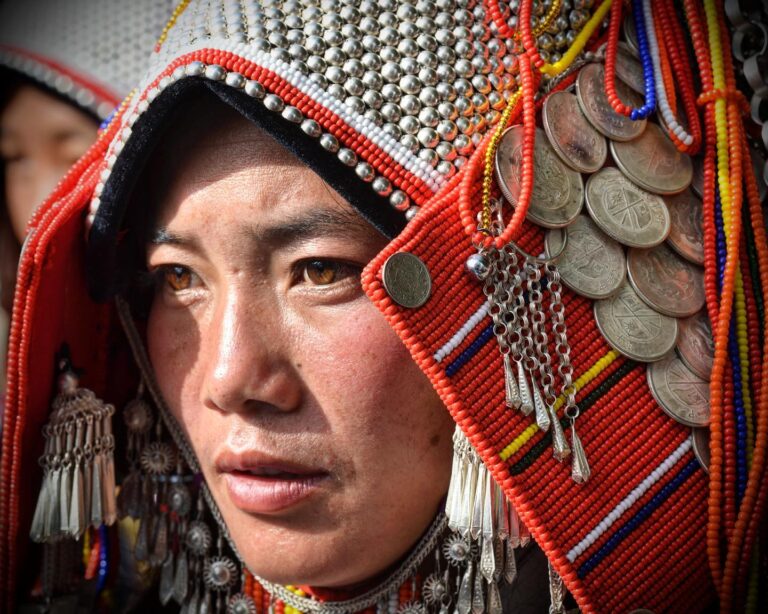 Woman from the Akha “flat-headed” tribe, from Menglian, in Yunnan, bordering Myanmar