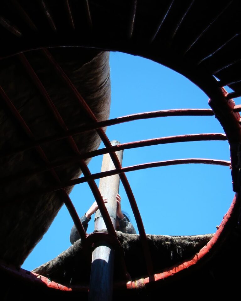 Inside the Kyrgyz yurt: A central stove is used to cook food and keep people warm, image 1