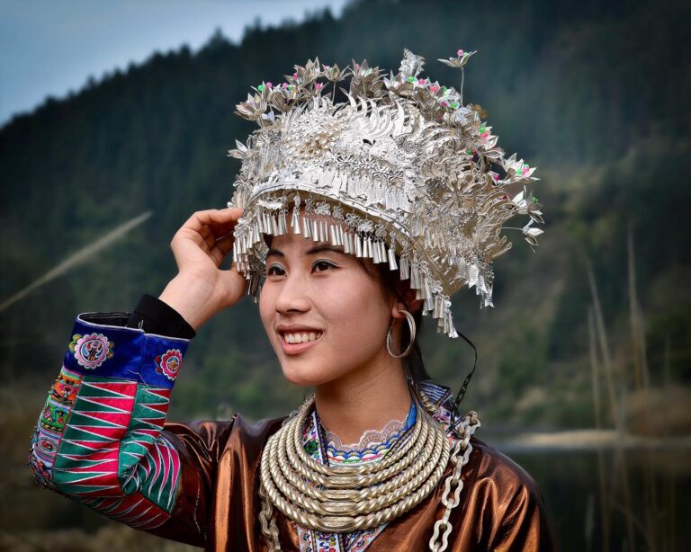 For the yearly Lusheng Competition Festival, unmarried girls from the Miao ethnic minority, an official…