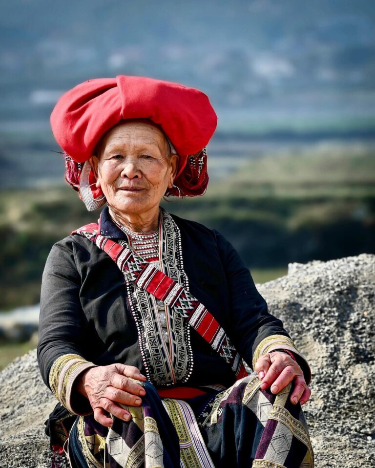 Woman from the “Red Dao” branch of the Dao ethnic minority from the Sa Pa region in northern Vietnam