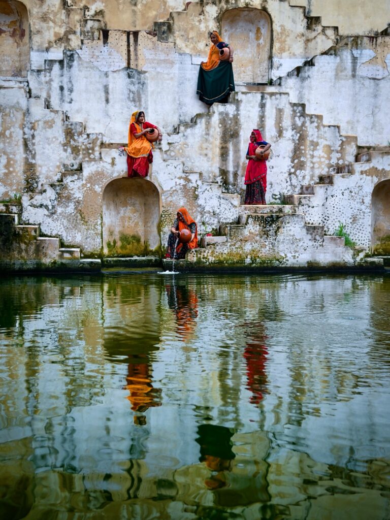 The Amer Stepwell, also called Panna Meena ka Kund, Jaipur, Rajasthan