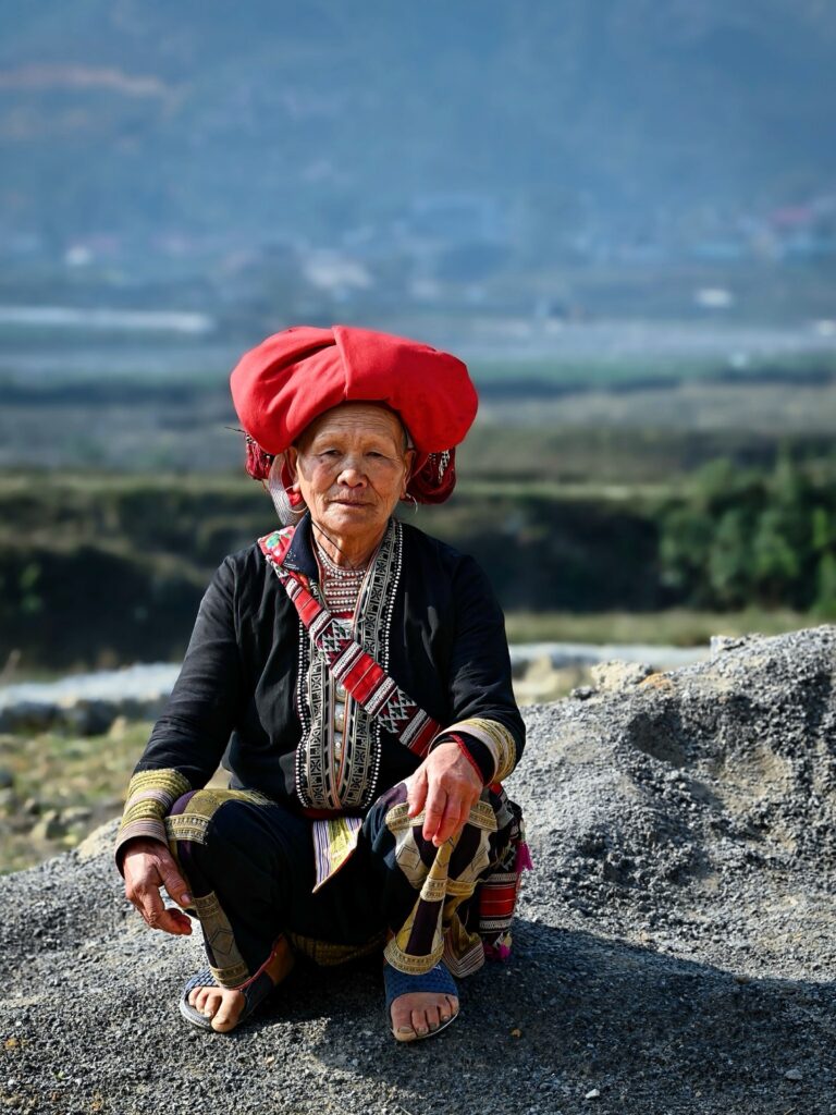 Another shot of this elderly woman from the “Red Dao” branch of the Dao ethnic minority, in the Sa Pa region…